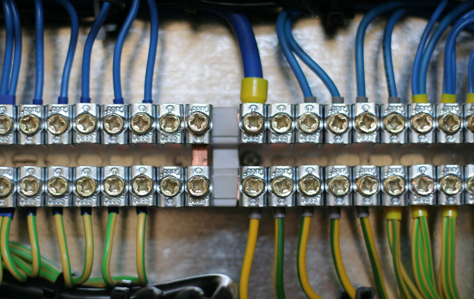 The electrical box of a commercial building showing one part of a Mechanical Systems Inspection